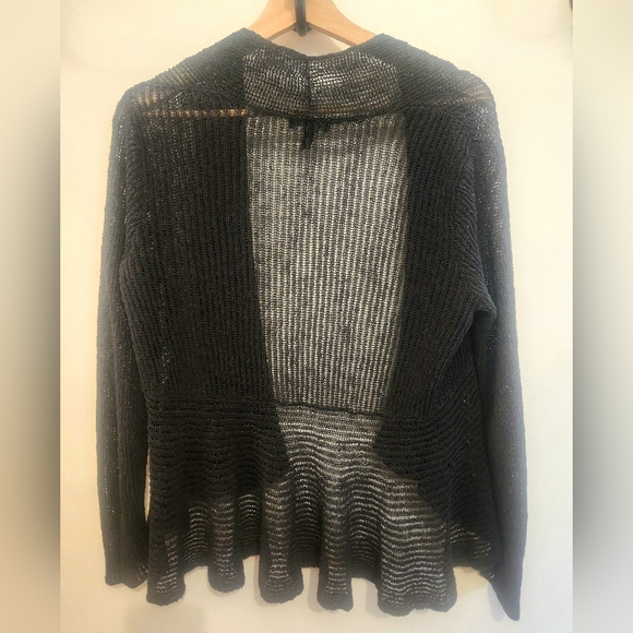 Eileen Fisher Linen Blend Knit Open Cardigan - Picture 2 of 6